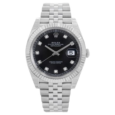 rolex datejust ii gold schwarz mit diamanten